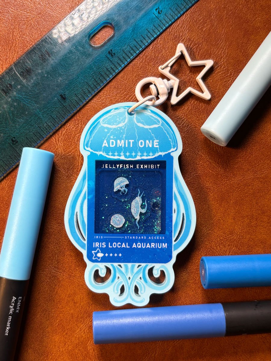 Jellyfish Exhibit Ticket Charm - Image 1