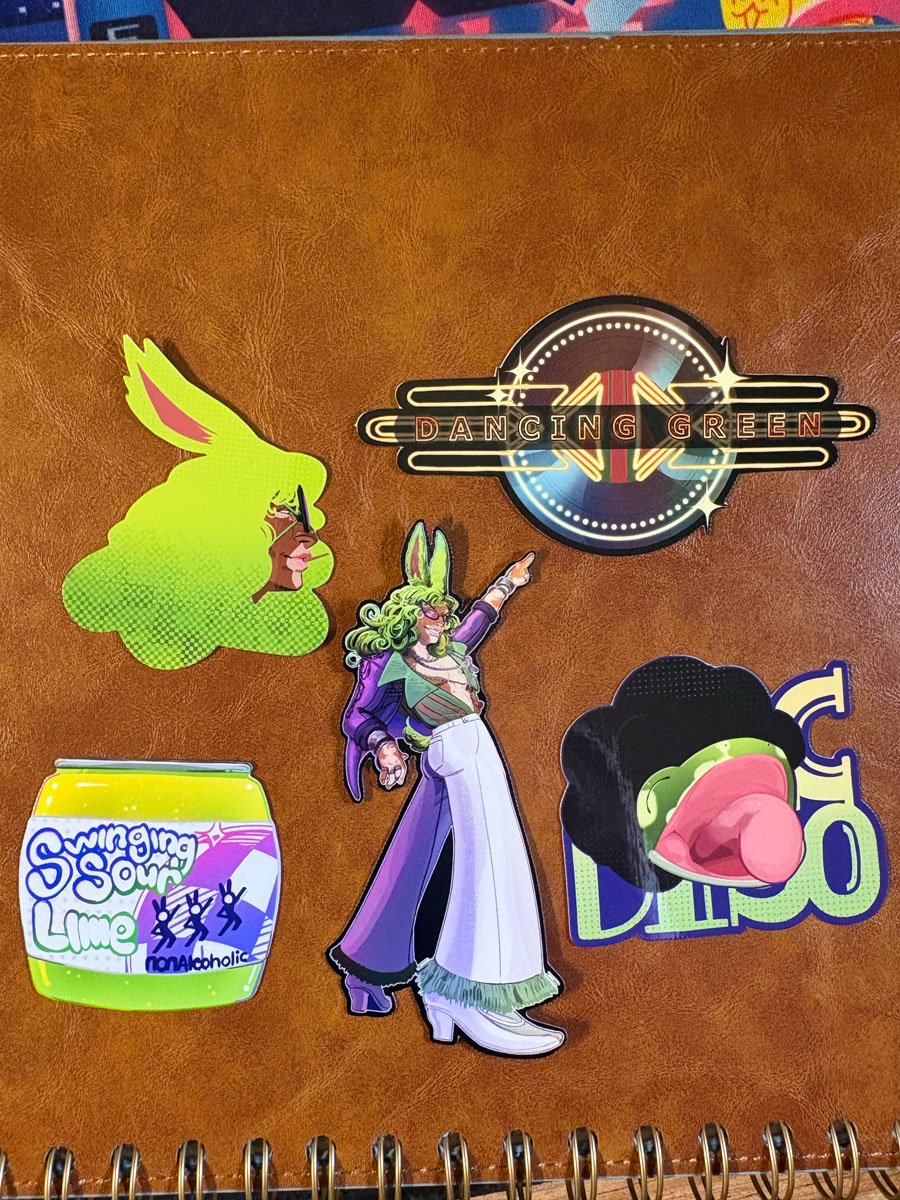 Dancing Green Sticker Pack - Image 2