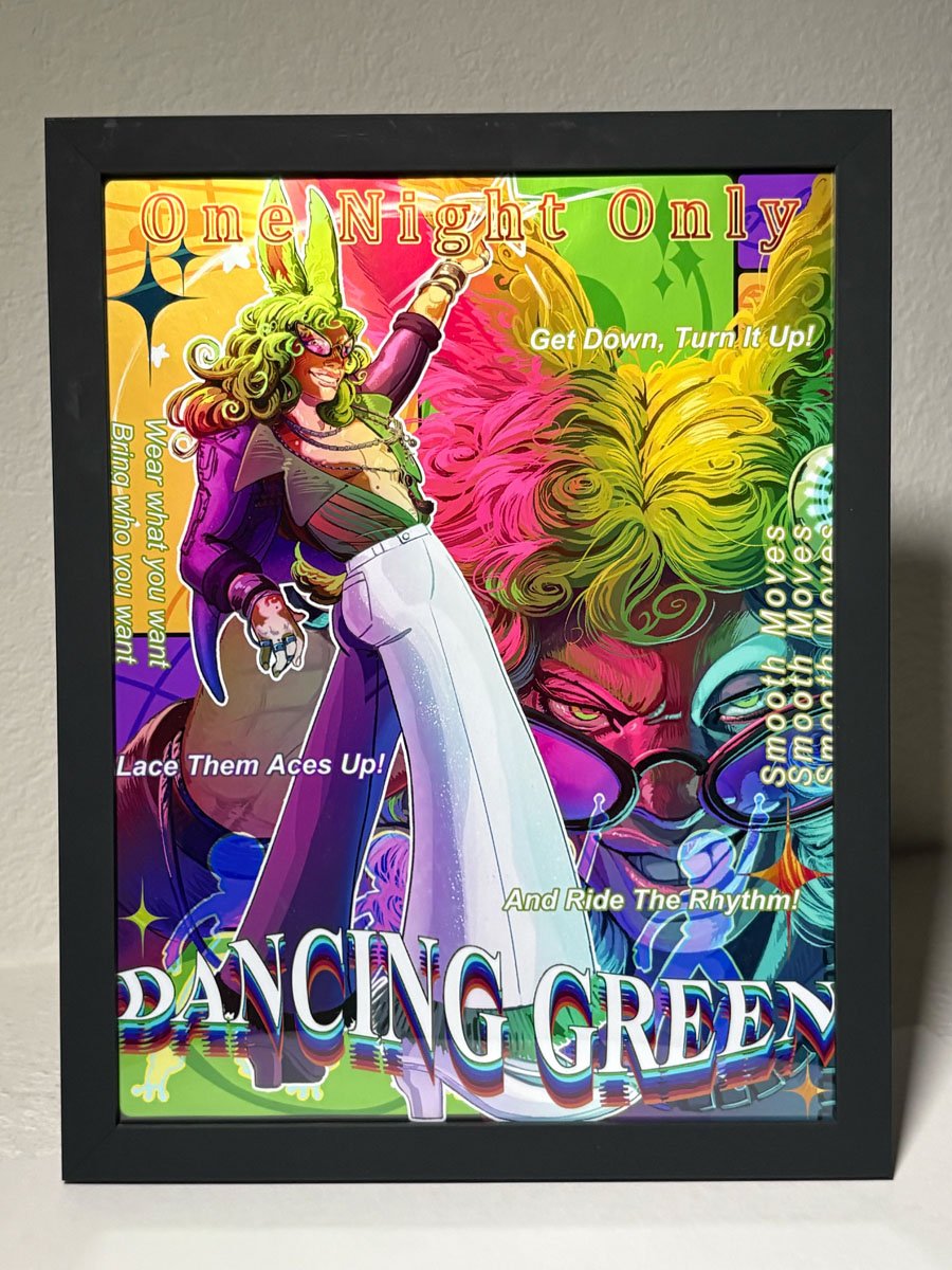 Dancing Green Disco Print - Image 2
